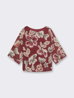 Piazza Italia Casacca fantasia con manica a 3/4 da donna - latte Bianco Cheap