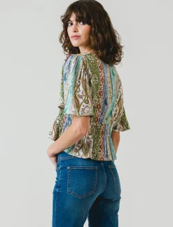 Piazza Italia Casacca fantasia e unita manica corta con arriccio in vita - var 1 Best