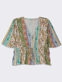 Piazza Italia Casacca fantasia e unita manica corta con arriccio in vita - var 1 Best