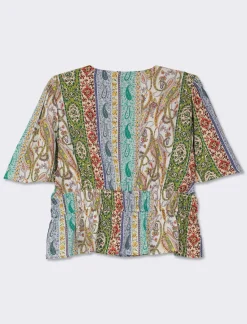 Piazza Italia Casacca fantasia e unita manica corta con arriccio in vita - var 1 Best