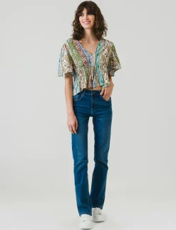 Piazza Italia Casacca fantasia e unita manica corta con arriccio in vita - var 1 Best