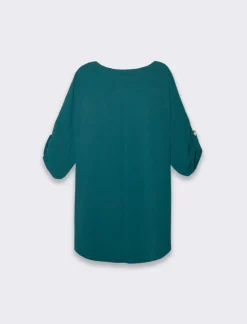 Piazza Italia Casacca girocollo con collana e manica a 3/4 - Ottanio Verde Online