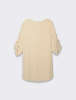 Piazza Italia Casacca girocollo con collana e manica a 3/4 - gesso Bianco Flash Sale