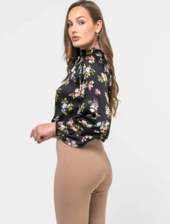 Piazza Italia Casacca in tessuto fluido e arriccio al collo con laccetti - var 2 Cheap