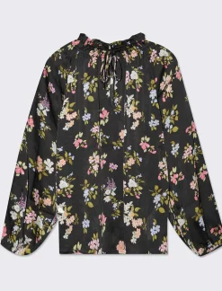 Piazza Italia Casacca in tessuto fluido e arriccio al collo con laccetti - var 2 Cheap