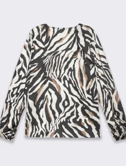 Piazza Italia Casacca scollo V stampata - Zebrato Animalier Clearance