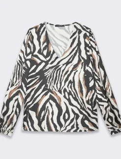 Piazza Italia Casacca scollo V stampata - Zebrato Animalier Clearance