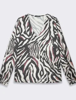 Piazza Italia Casacca scollo V stampata - Vinaccia Rosso Online