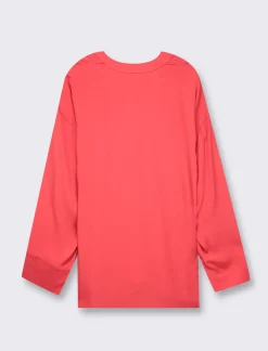 Piazza Italia Casacca stampata manica 3/4 vestibilità comfort - Rosso Cheap