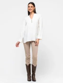 Piazza Italia Casacca stampata manica 3/4 vestibilità comfort - Avorio Beige Shop