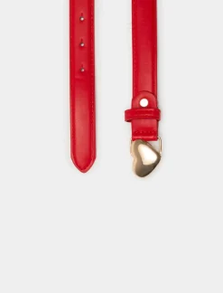 Piazza Italia Cintura bambina con cuori - Rosso Hot