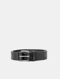 Piazza Italia Cintura basica martellata da uomo - Nero Discount