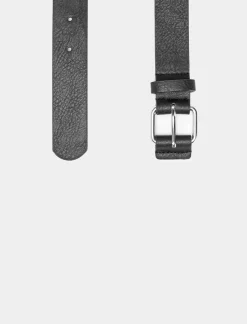 Piazza Italia Cintura basica martellata da uomo - Nero Discount