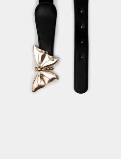 Piazza Italia Cintura da bambina con fibbia a farfalla elastica - var 1 New