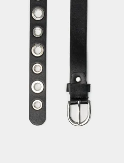 Piazza Italia Cintura da donna borchiata - Nero Discount