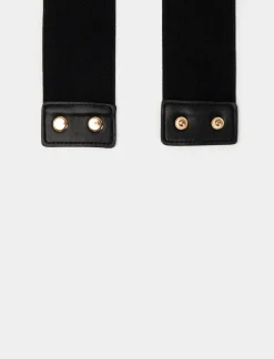 Piazza Italia Cintura da donna elastica con catena 70cm - 80cm - -oro Nero Outlet