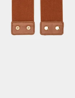 Piazza Italia Cintura da donna elastica con catena 70cm - 80cm - fango Grigio Shop