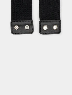 Piazza Italia Cintura da donna elastica con catena centrale - Argento Hot