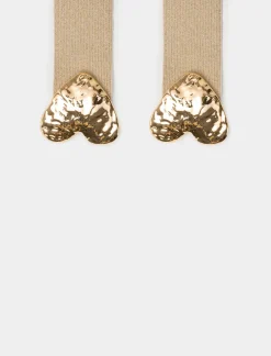 Piazza Italia Cintura da donna in finta pelle con fibbia dorata - Oro Cheap