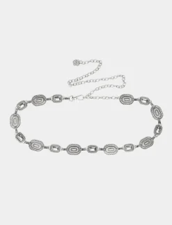 Piazza Italia Cintura da donna in metallo cm 110 - Argento Best Sale