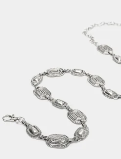 Piazza Italia Cintura da donna in metallo cm 110 - Argento Best Sale