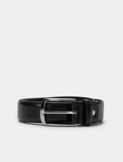 Piazza Italia Cintura da uomo bombata saldata lunghezza 110/115 cm - Nero Clearance