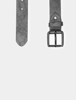 Piazza Italia Cintura da uomo con fibbia regolabile - Nero Discount