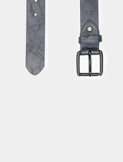 Piazza Italia Cintura da uomo con fibbia regolabile - Blu Discount