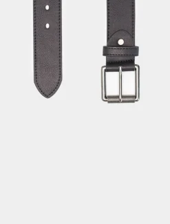 Piazza Italia Cintura da uomo con fibbia rullo lunghezza 110/115 cm - Blu Discount