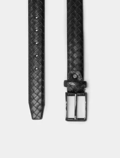 Piazza Italia Cintura da uomo intrecciata 110cm-115cm - Nero New