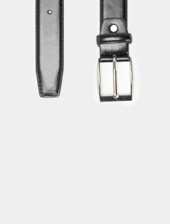 Piazza Italia Cintura da uomo liscia lunghezza 110/115 cm - Nero New