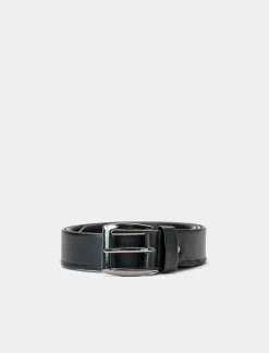 Piazza Italia Cintura da uomo ripiegata e cucita lunghezza 110/115 cm - Nero Sale