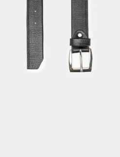 Piazza Italia Cintura da uomo ripiegata e cucita lunghezza 110/115 cm - Nero Sale