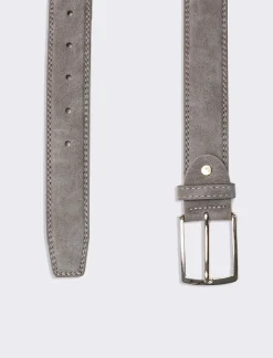 Piazza Italia Cintura da uomo scamosciata lunghezza 110/115 cm - Grigio Best