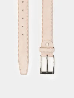 Piazza Italia Cintura da uomo scamosciata 110 cm-115 cm - Beige Clearance