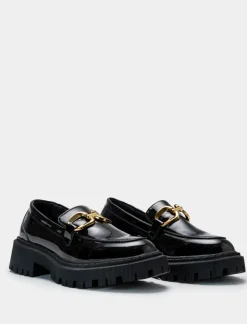 Piazza Italia College di vernice con catena dorata e fondo roccia - Nero Best