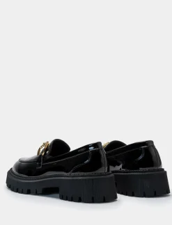 Piazza Italia College di vernice con catena dorata e fondo roccia - Nero Best