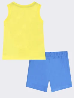 Piazza Italia Completo canotta e pantaloncini, con stampa personaggi - Giallo Cheap