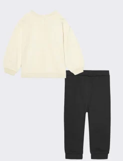 Piazza Italia Completo due pezzi composto di felpa girocollo e pantaloni - Beige Flash Sale