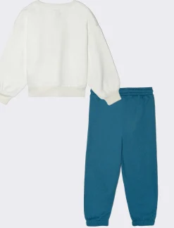 Piazza Italia Completo due pezzi felpa e jogger in tessuto garzato - Bianco Hot