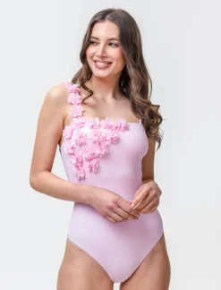 Piazza Italia Costume mare donna intero con rouche - Rosa Best