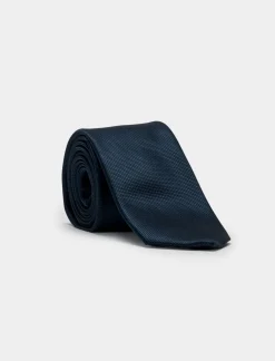 Piazza Italia Cravatta da uomo con trama diamante - navy Blu Online