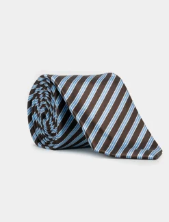 Piazza Italia Cravatta in fantasia da uomo di 8 cm - Blu Outlet