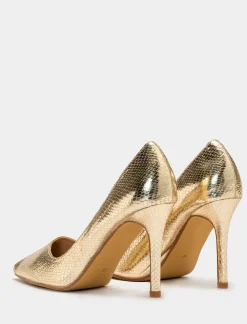 Piazza Italia Décolletè dorato a punta con tacco a spillo - Oro Cheap