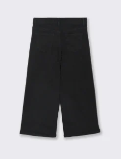 Piazza Italia Denim 5 tasche da bambina con strass sul davanti e spacchetti al fondo gamba - Nero Cheap