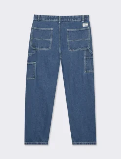 Piazza Italia Denim carpenter fit a cinque tasche - Denim Blu Sale