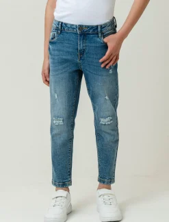 Piazza Italia Denim da bambino 5 tasche vestibilità slim - Denim Blu Best Sale