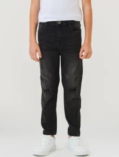 Piazza Italia Denim da bambino 5 tasche vestibilità slim - Nero Outlet