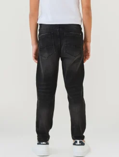 Piazza Italia Denim da bambino 5 tasche vestibilità slim - Nero Outlet