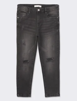 Piazza Italia Denim da bambino 5 tasche vestibilità slim - Nero Outlet